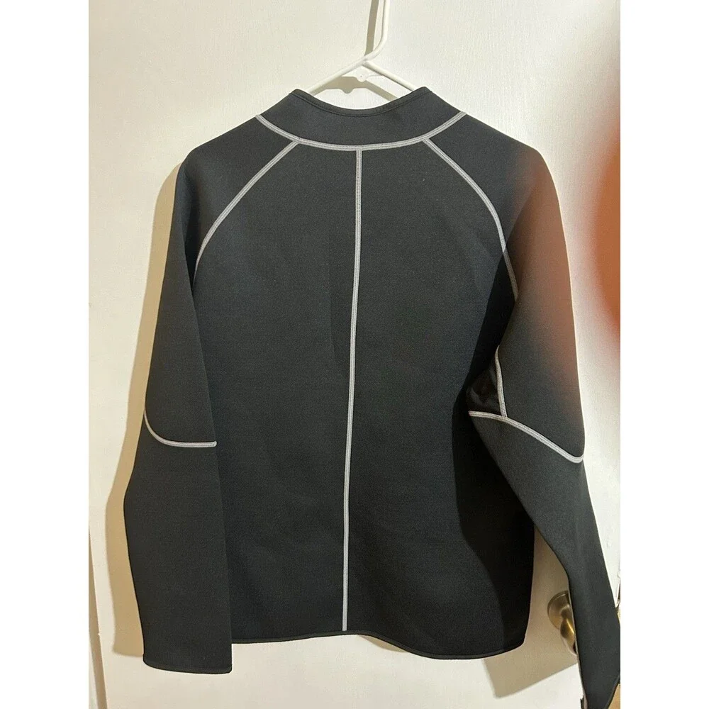 Junlan Men's Neoprene Wetsuit Jacket Full Zip Front Black Size 3XL